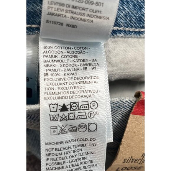 Levis Mens Silvertab Loose fit Distressed fit Jeans sz 32x32 - Picture 11 of 12